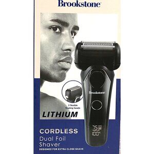 Brookstone Cordless Dual Foil Shaver Lithium Rechargeable Type-C – New in Box